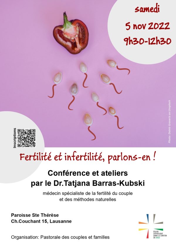 Affiche conférence fertilité et infertilité du 5/11/22