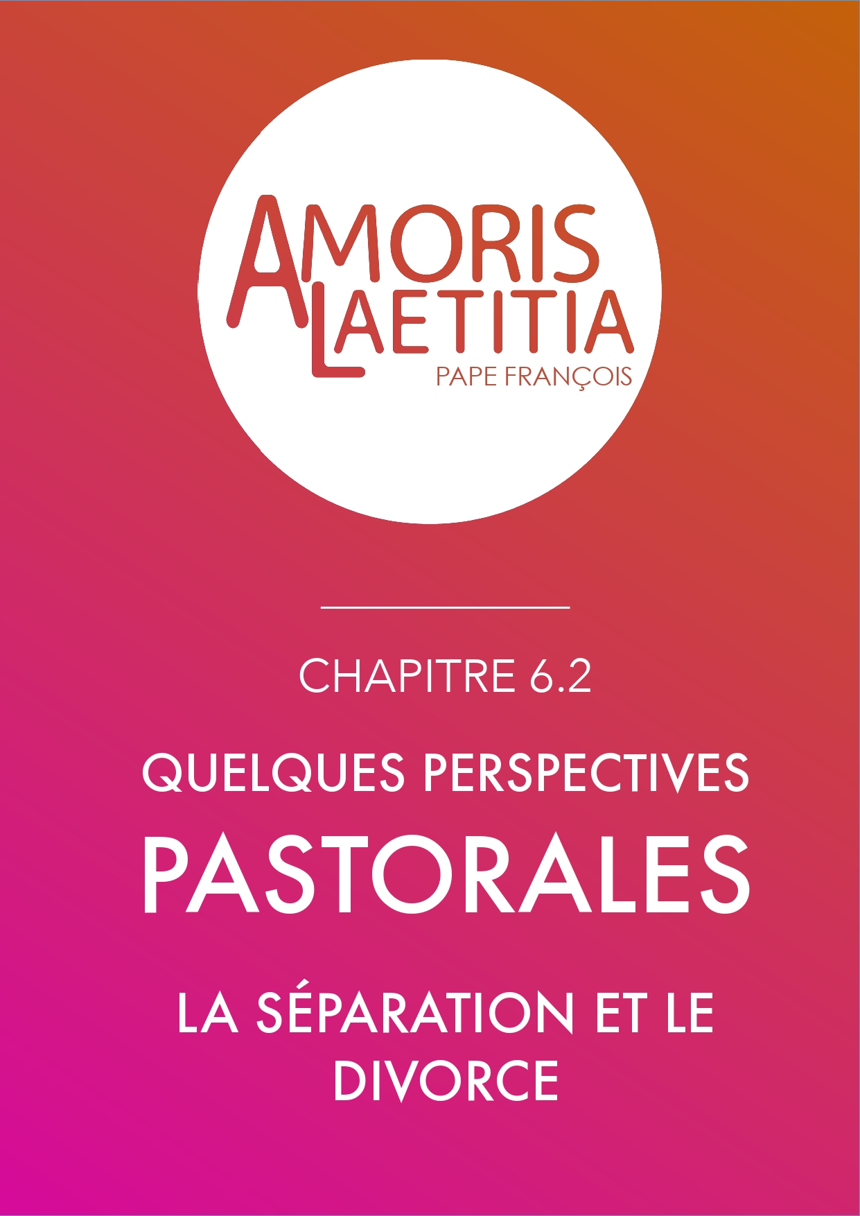 Amoris Laetitia - la séparation et le divorce